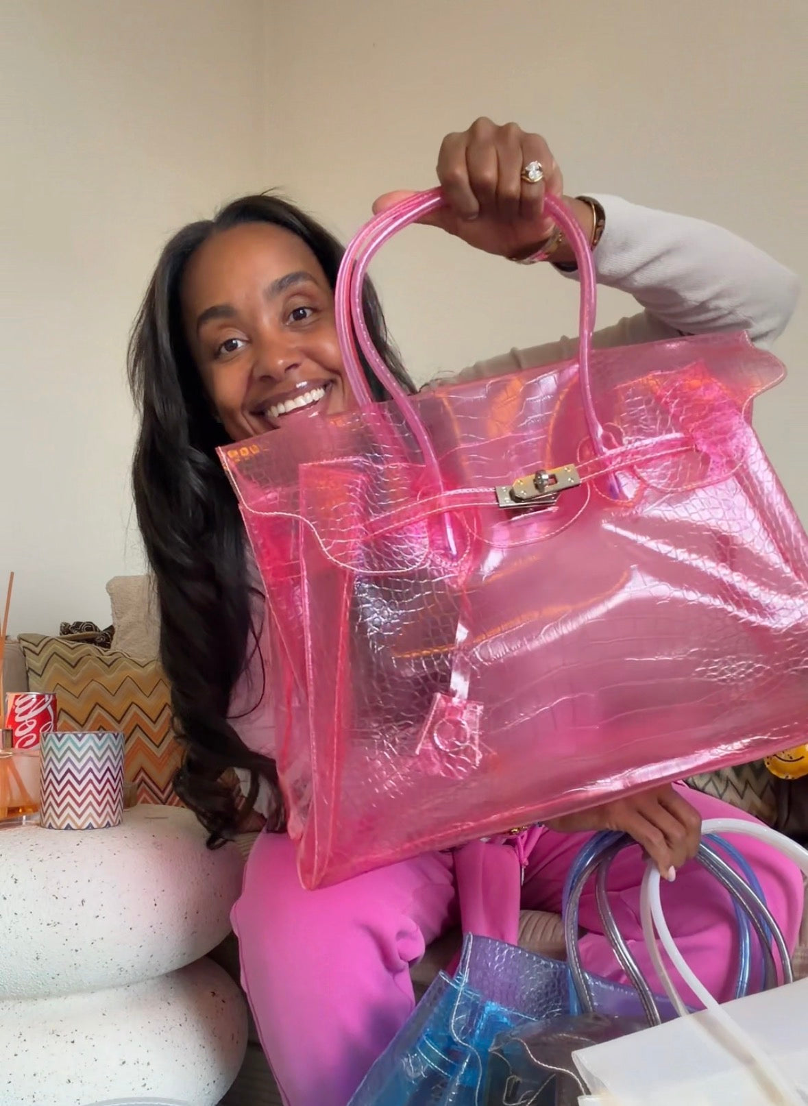 Jelly Croco Glossy - Bubble Gum