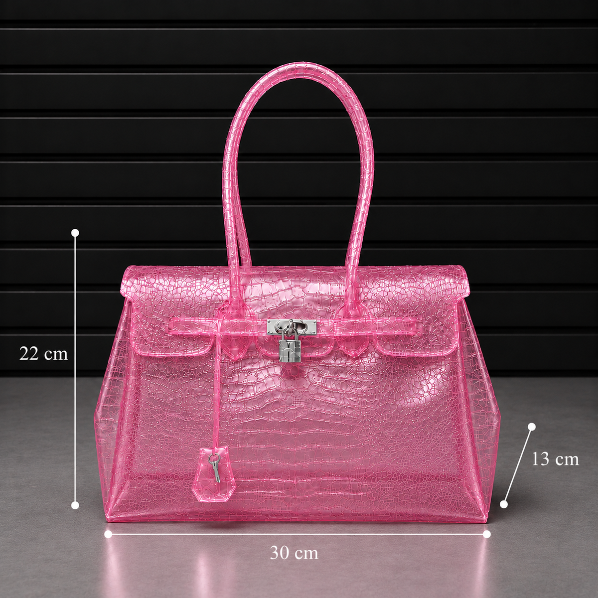 Jelly Croco Glossy - Bubble Gum