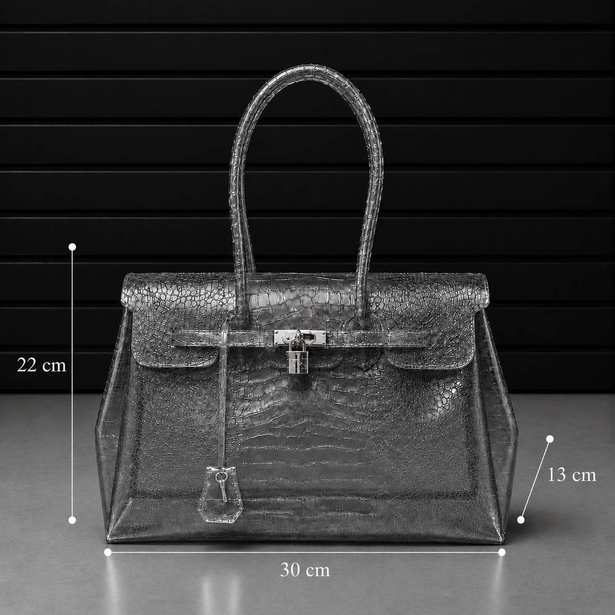 Jelly Croco Glossy - Smoke
