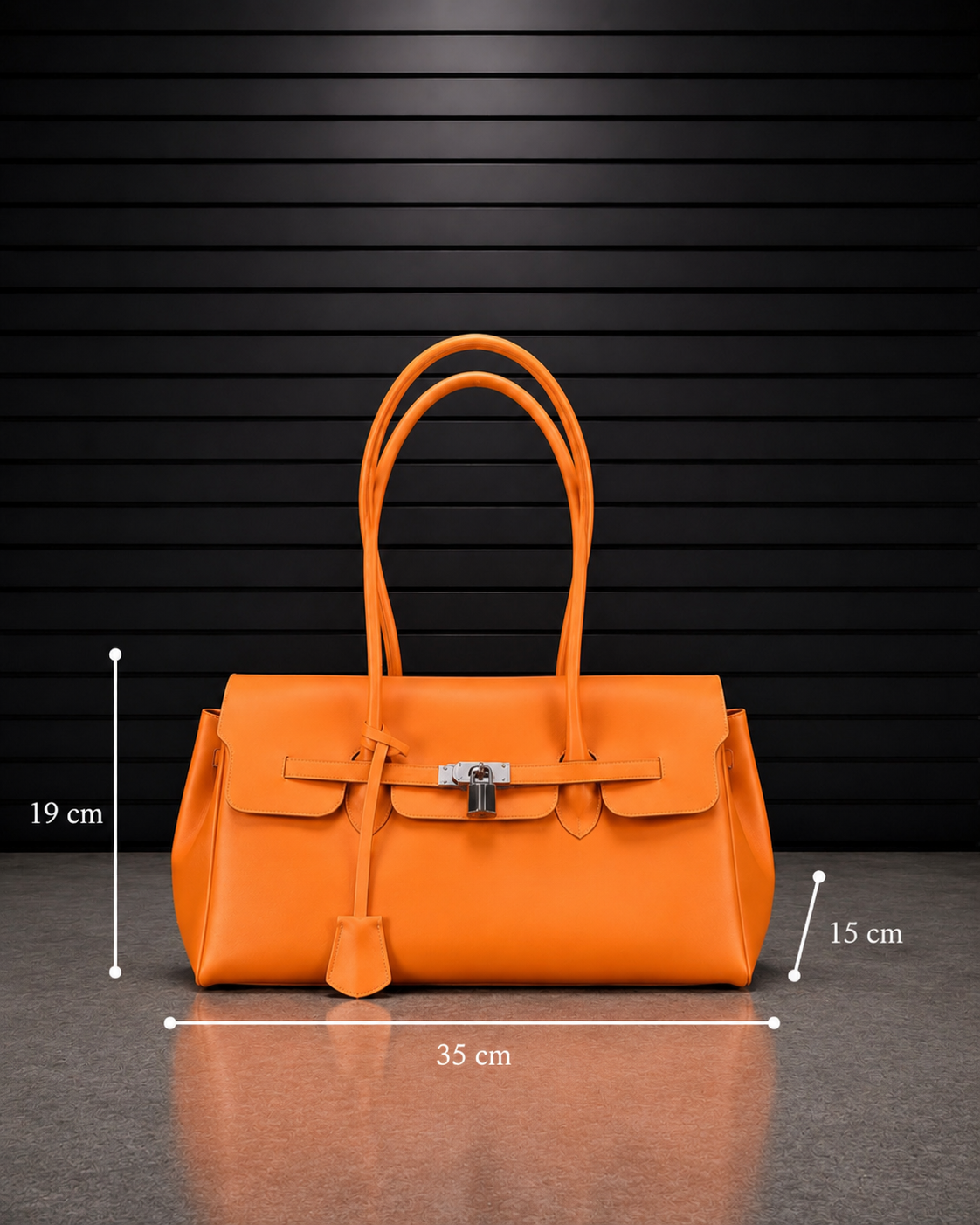 Dimensions du sac Jelly Pop Sunset : 35 cm de largeur, 19 cm de hauteur et 15 cm de profondeur
