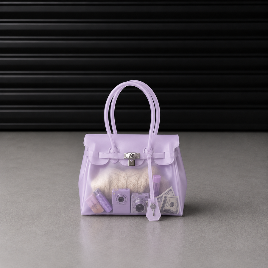 Mini sac à main Jelly Firkin coloris Lilac violet, vue de face