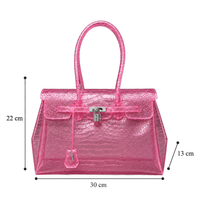 Bolso Jelly Croco Glossy Bubble Gum – Firkin Jelly, foto 3