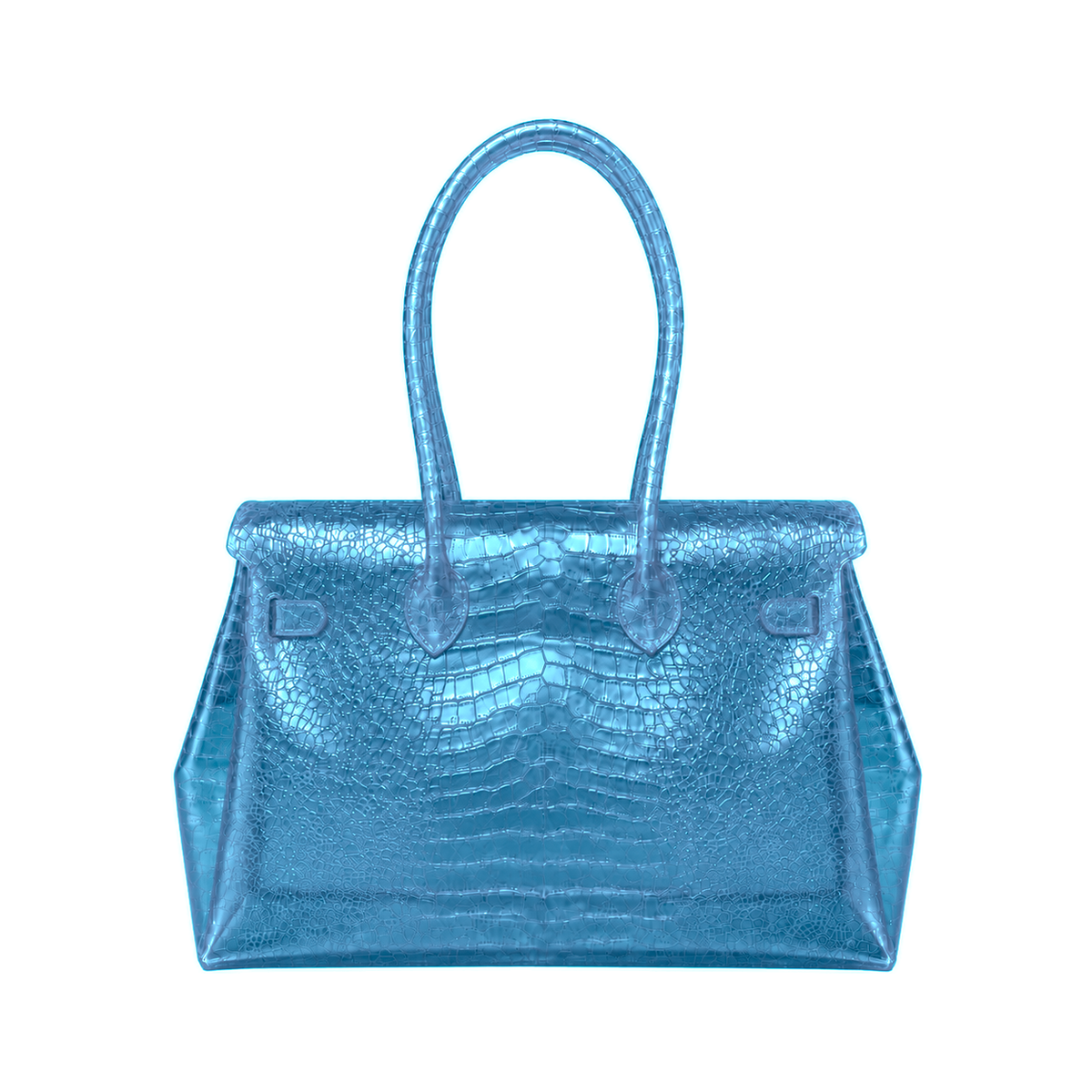 Borsa Jelly Croco Glossy Ocean – Firkin Jelly, foto 2