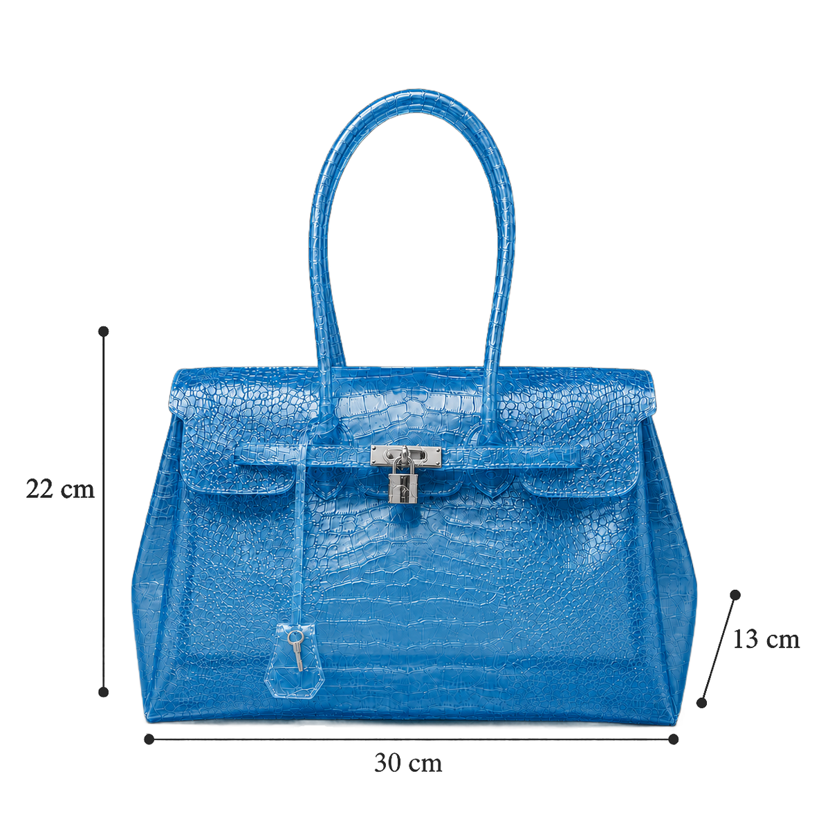 Borsa Jelly Croco Glossy Ocean – Firkin Jelly, foto 3
